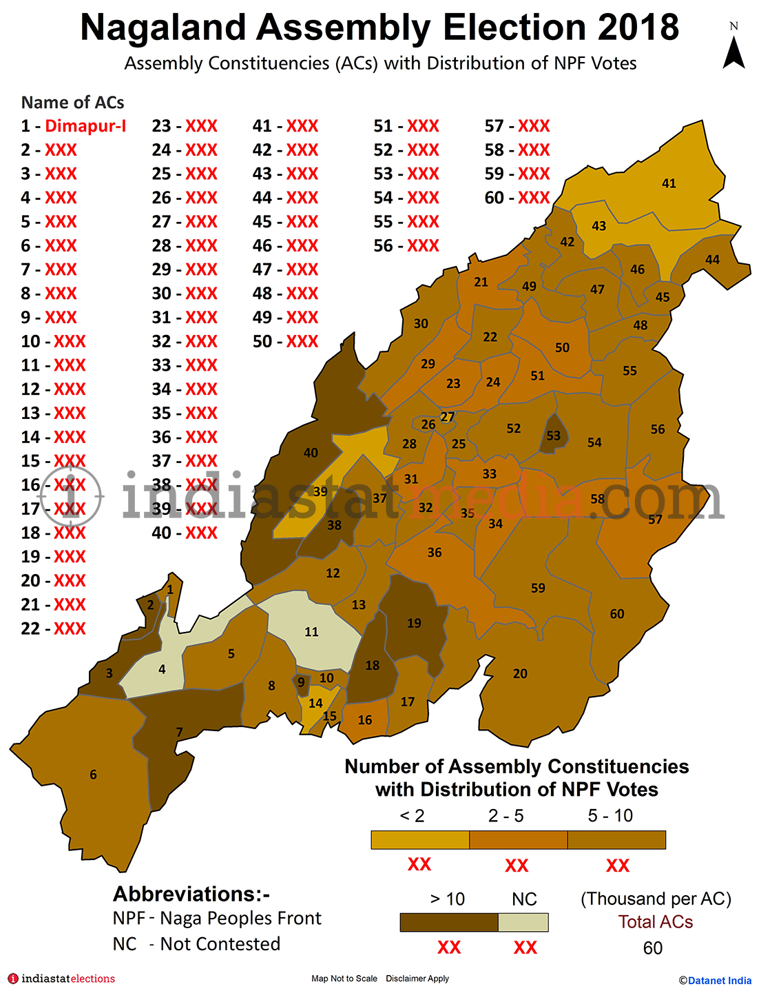 Distribution of NPF Votes by Constituencies in Nagaland (Assembly Election - 2018)