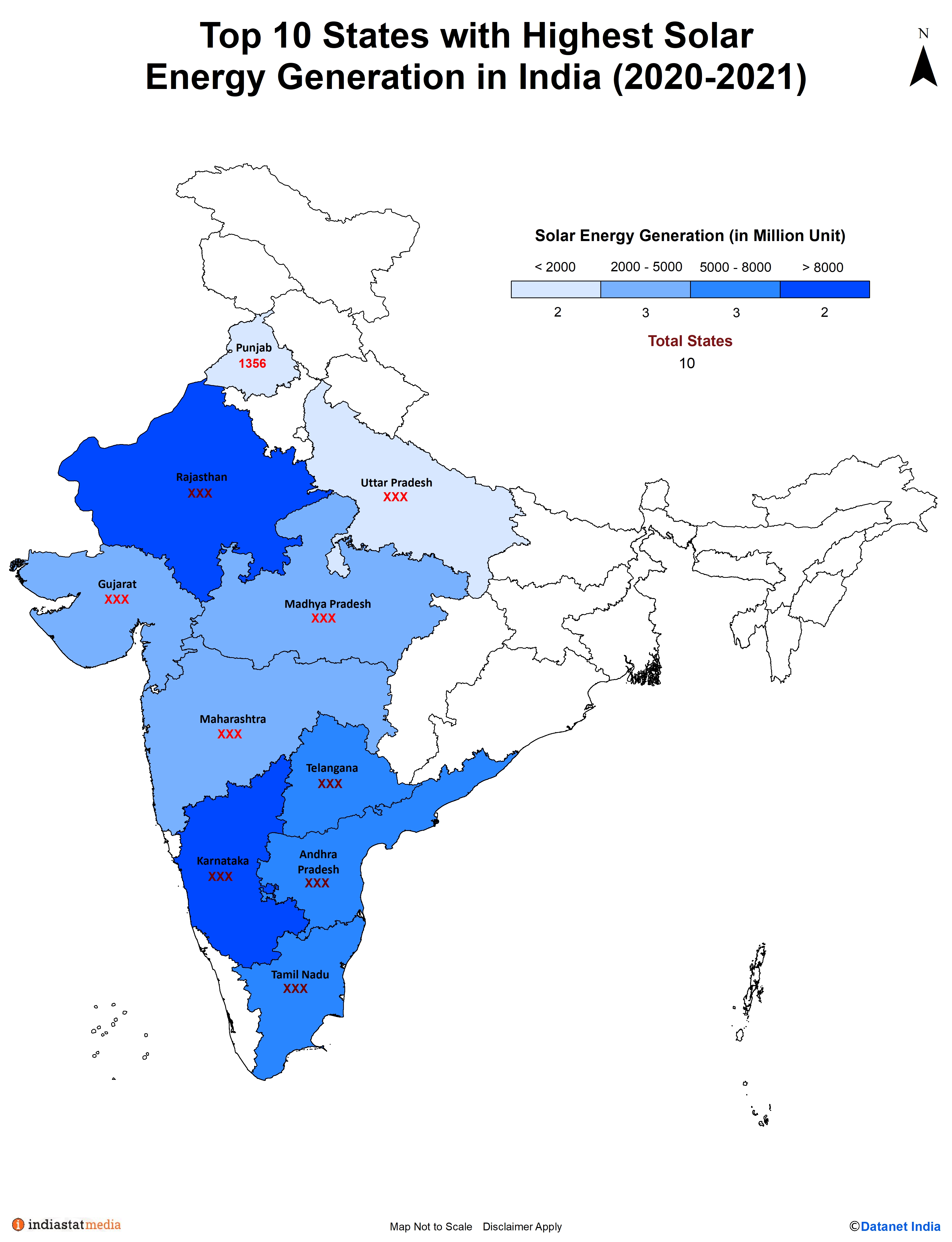 Top 10 States with Highest Solar Energy Generation in India (2020-2021)