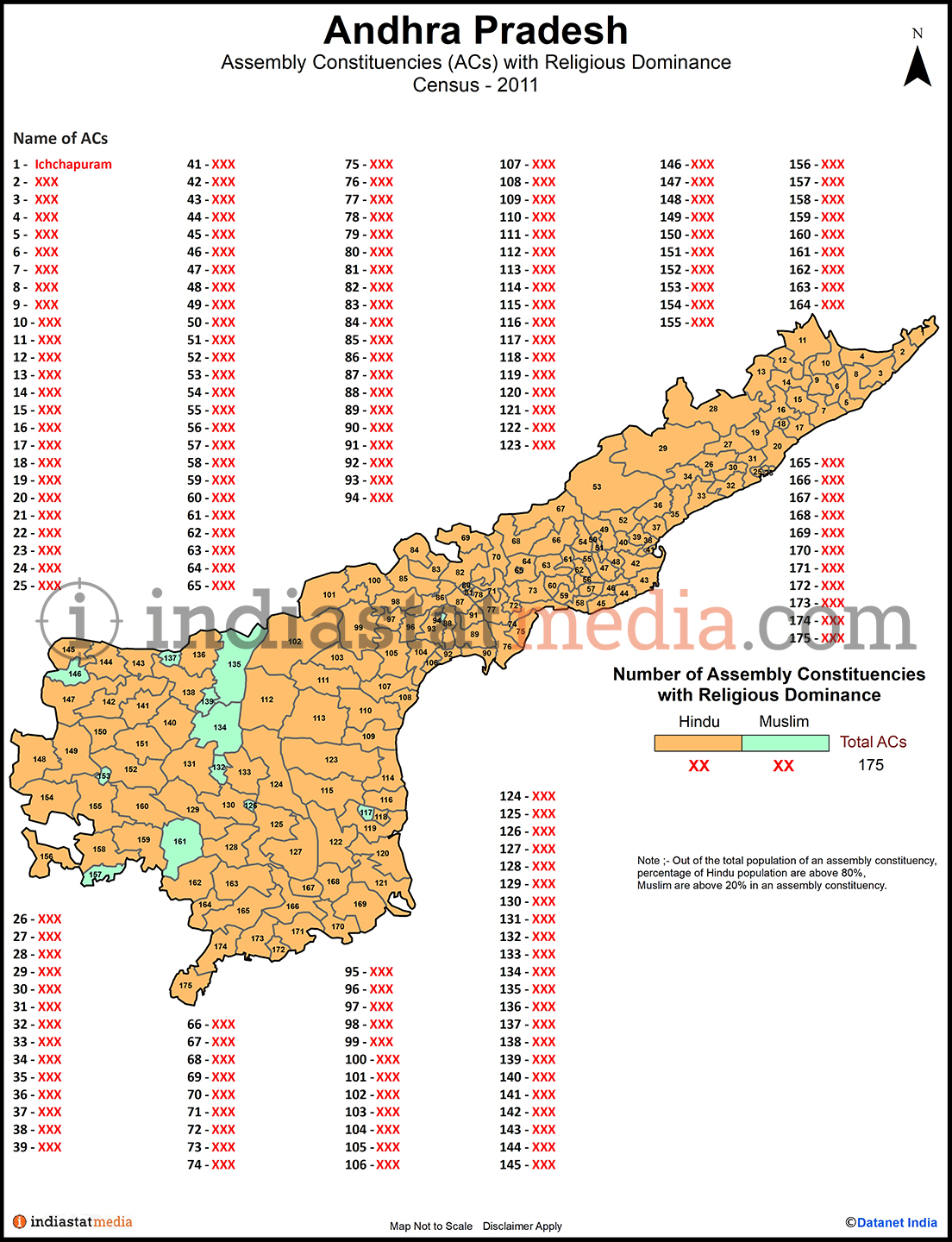 Assembly Constituencies (ACs) with Religious Dominance in Andhra Pradesh - Census 2011
